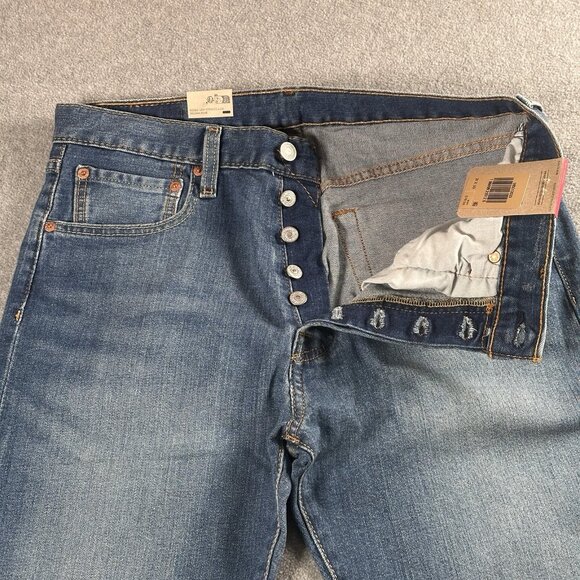 Levi’s 501 Original Fit Jeans 31x30 Medium Wash Stretch NWT - Picture 5 of 12